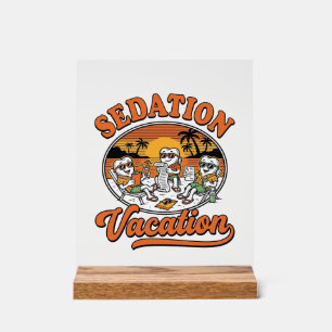 Vacances sous sédation Design de chemise humour de
