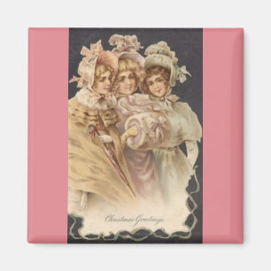 Vacances Victorale rose Vintage Magnet de Noël