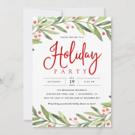 Vacances Wreath Noël Fête Invitation