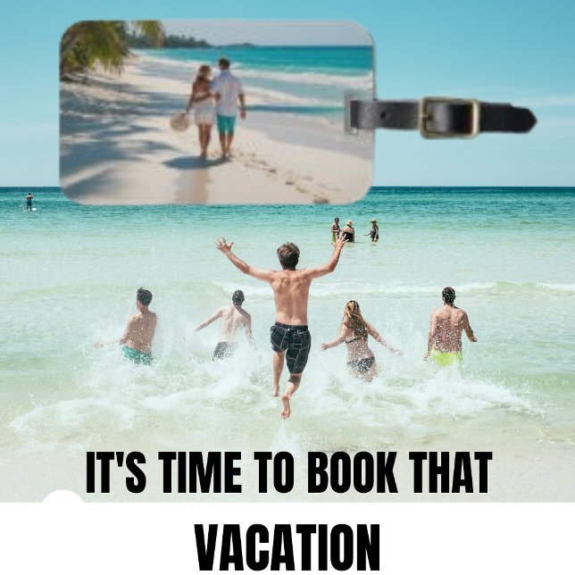 Vacation Beach Türkis Moderne Gepäckmarke Gepäckanhänger (Von Creator hochgeladen)