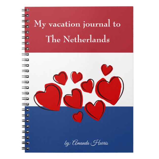 Vacation Journal in die Niederlande Notizblock (Vorderseite)