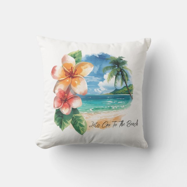 Vacation, Lets Go To The Beach  Kissen (Vorderseite)