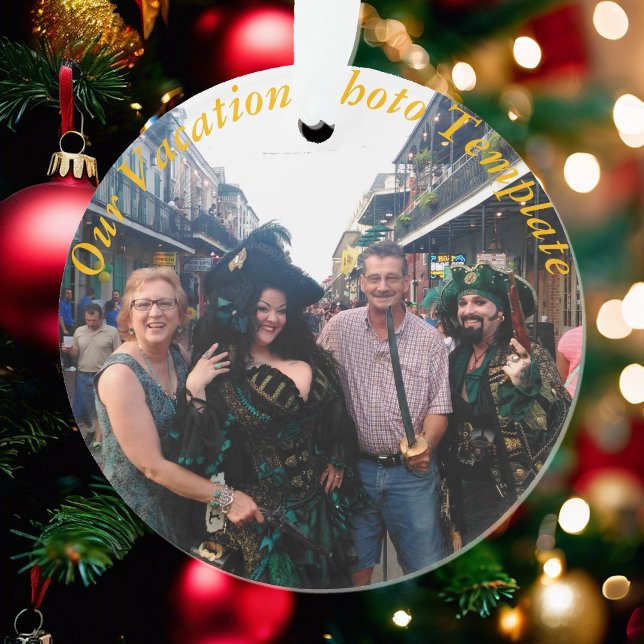 Vacation Memory Ornament Personalisieren Weihnacht (Von Creator hochgeladen)