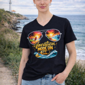 Vacation Mode On Feels Like Beach Paradise V Neck T-Shirt