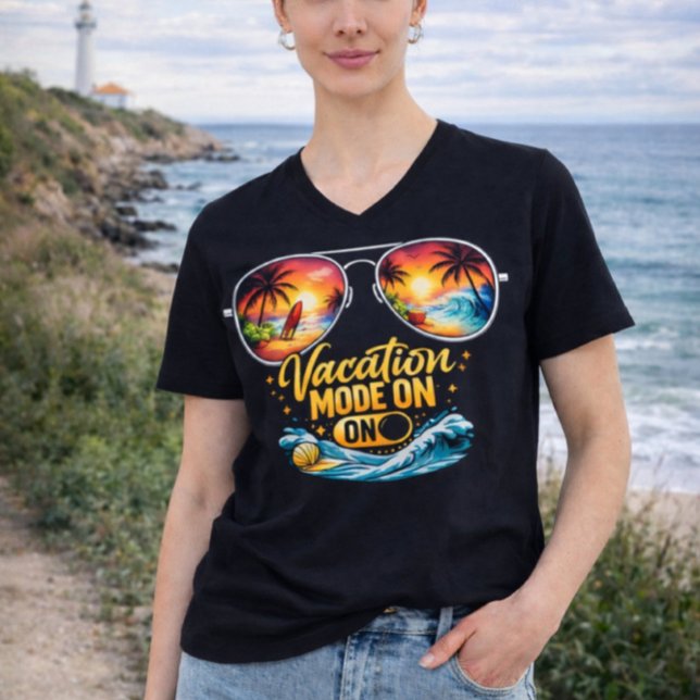 Vacation Mode On Feels Like Beach Paradise V Neck T-Shirt (Von Creator hochgeladen)