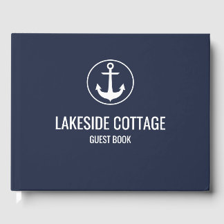 Vacation Rental Navy Blue Anchor Nautical Airbnb Gästebuch