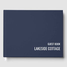 Vacation Rental Navy Blue Minimalistisch Modern Ai Gästebuch