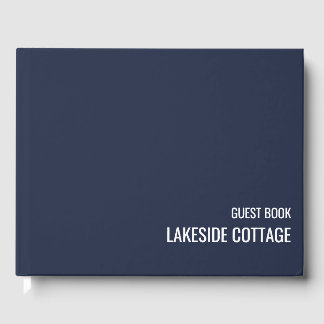 Vacation Rental Navy Blue Minimalistisch Modern Ai Gästebuch