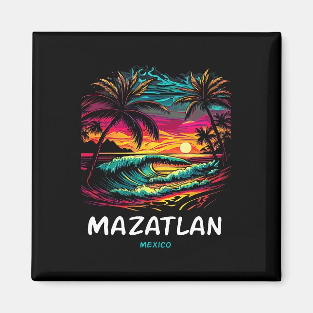 Vacation Souvenir Palm Tree Mazatlan  Magnet (Vorne)