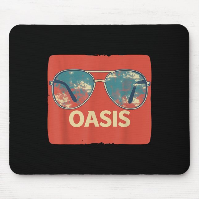 Vacation Sungles With Cool Oasis Statement  Mousepad (Vorne)