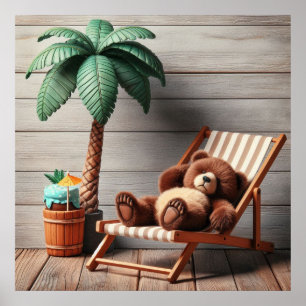 Vacation Teddy Bären Poster