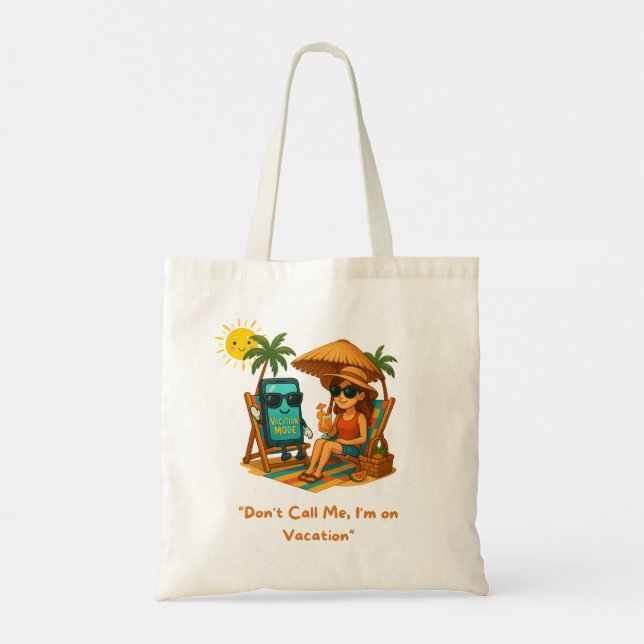 Vacation Time Tote Bag Tragetasche (Rückseite)