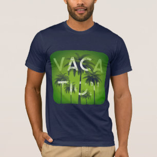 Vacation Typografy Graphic Green White T - Shirt