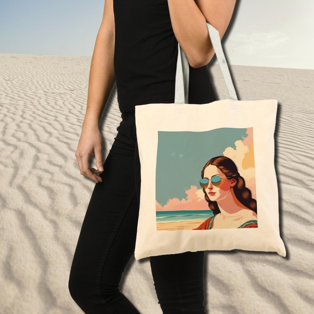 Vacation Vibes Mona Lisa Tote Bag Tragetasche (Von Creator hochgeladen)