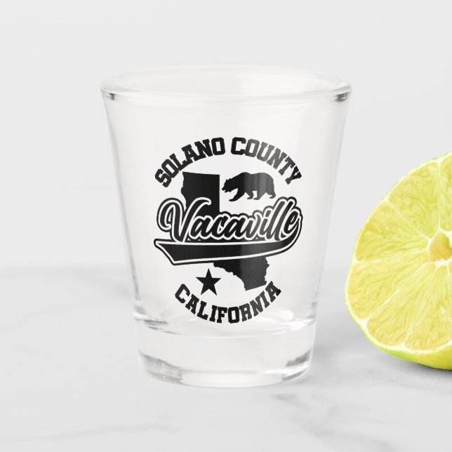 Vacaville, Kalifornien Schnapsglas (Vorderseite)