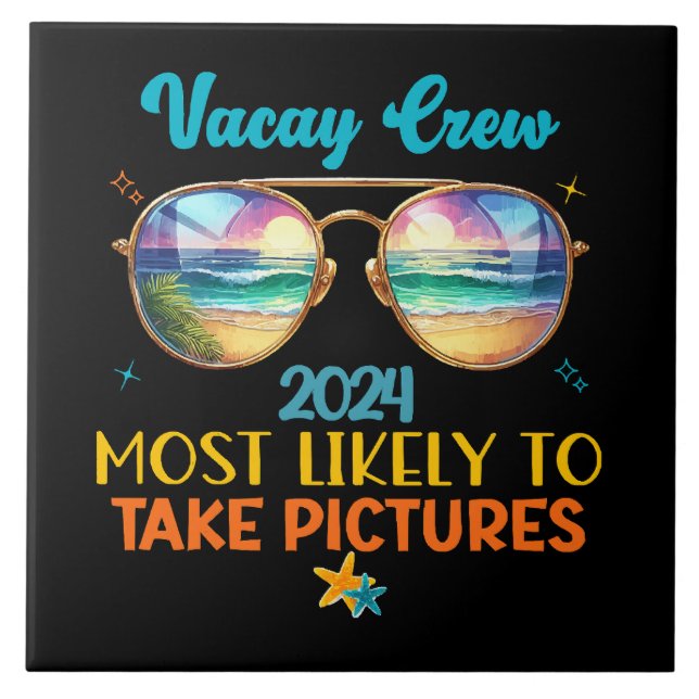 Vacay Crew 2024 Fliese (Vorderseite)