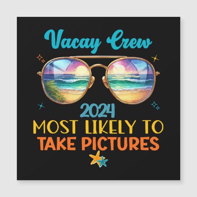 Vacay Crew 2024 Magnetkarte (Vorderseite)