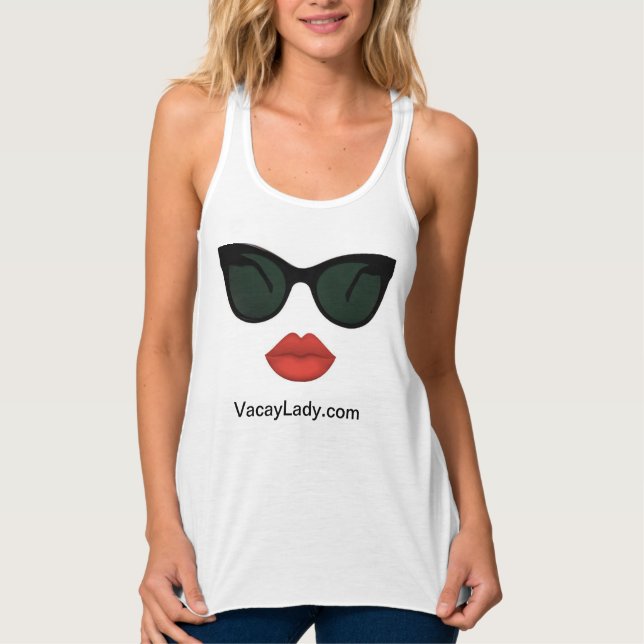 Vacay Ladys Red Lips Tank Top (Vorderseite)