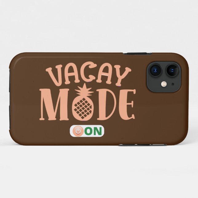 VACAY MODE AUF lustige Ferien Case-Mate iPhone Hülle (Rückseite (Horizontal))