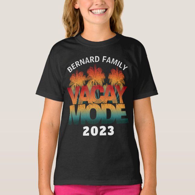 VACAY MODE FAMILIENURLAUB T-Shirt (Vorderseite)