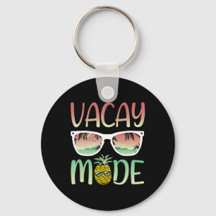 Vacay Mode Funny Ananas mit Stümpfen im Vacay-Modu Schlüsselanhänger