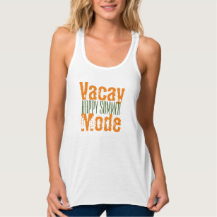 Vacay Mode Happy Sommer farbenfrohe weiße Design n Tank Top