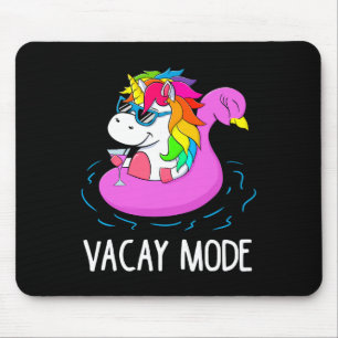 Vacay Mode Niedlich Unicorn Familienurlaub Geschen Mousepad