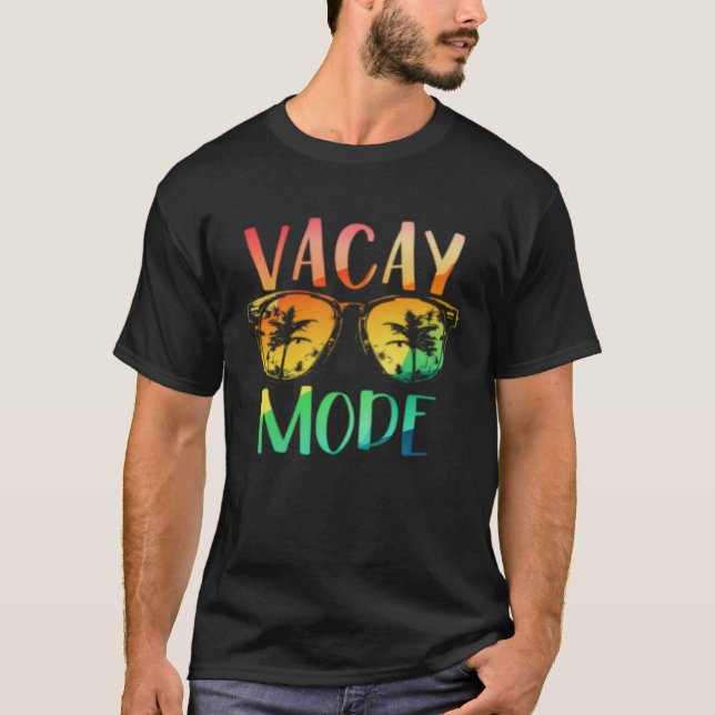 Vacay Mode Retro Vacation Summer Cruise Holiday Va T-Shirt (Vorderseite)