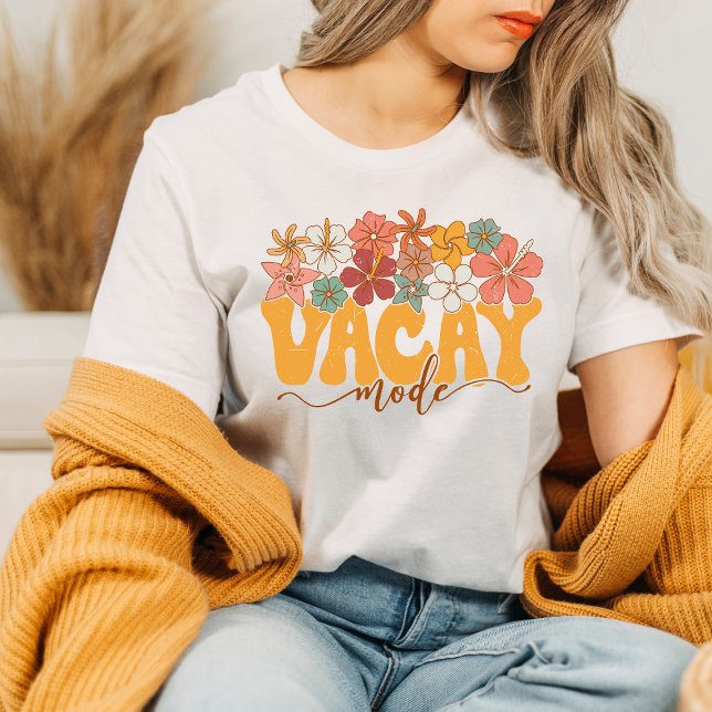 Vacay Mode Shirt Retro Blume Urlaub Tshirt (Von Creator hochgeladen)