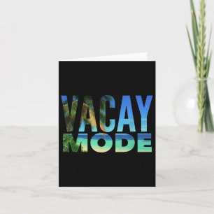 Vacay Mode Sommerurlaub Tropical Beach Palm Tre Karte