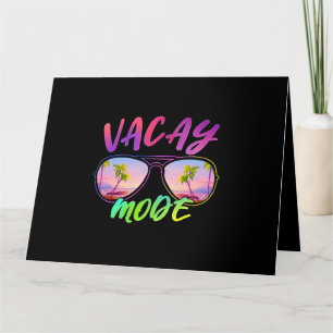 Vacay Mode Sonnenbrille Funny Family Beach Sommer  Karte