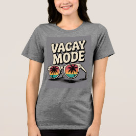 Vacay Mode Sonnenbrille Palmen Bäume Tri-Blend Shirt