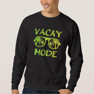 Vacay Mode Sonnenbrille Palmen Trees Reise Tan Som Sweatshirt