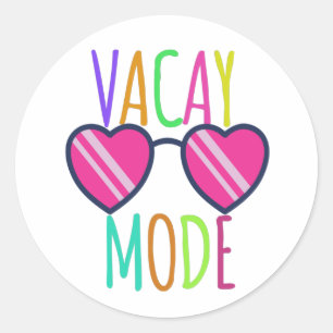 Vacay-Modus Runder Aufkleber