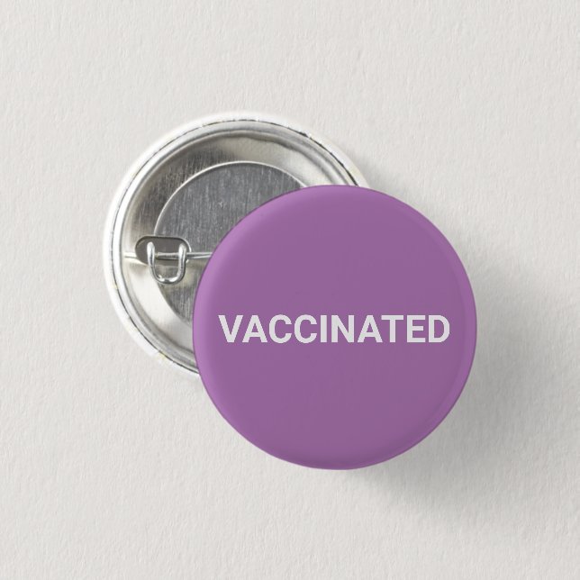 Vaccated, Lavender white pin button (Vorne & Hinten)