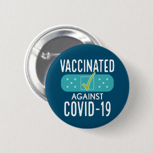 Vaccinated I got My Covid-19 Vaccine - blue Button