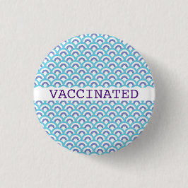VACCINTED blauen Wolken bedruckt Button