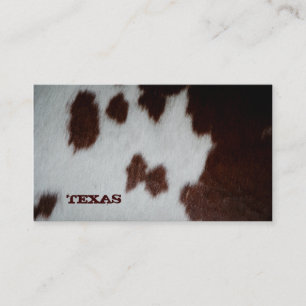Vache à carte de visite de fourrure du Texas