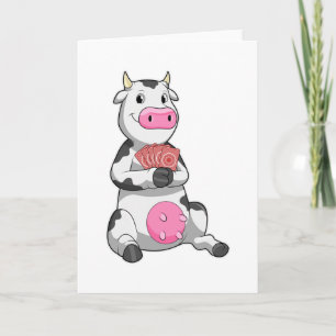 Vache au Poker avec cartes de Poker