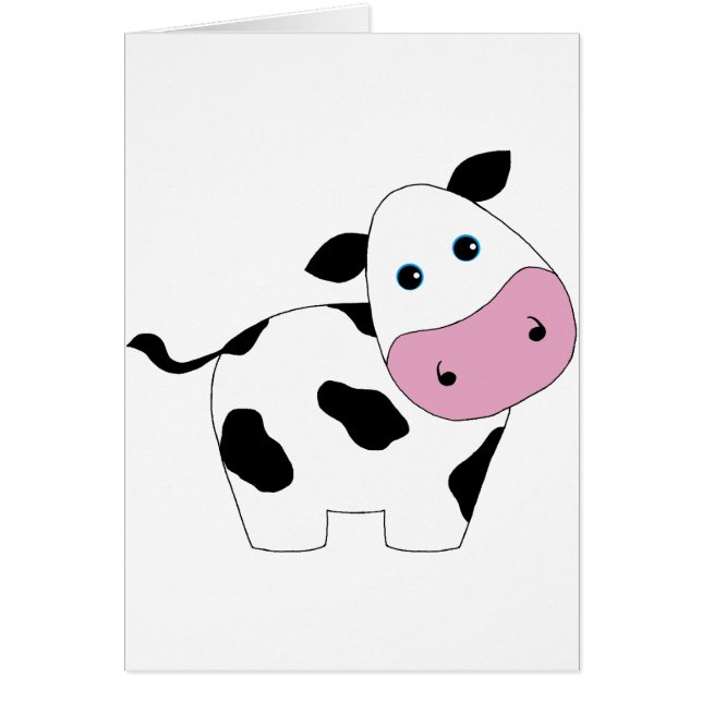 Vache blanche mignonne (Devant)