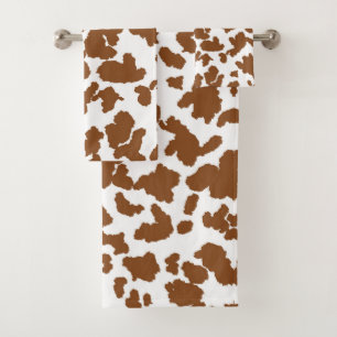 Vache Brown Et Blanche Cacher Motif fourrure