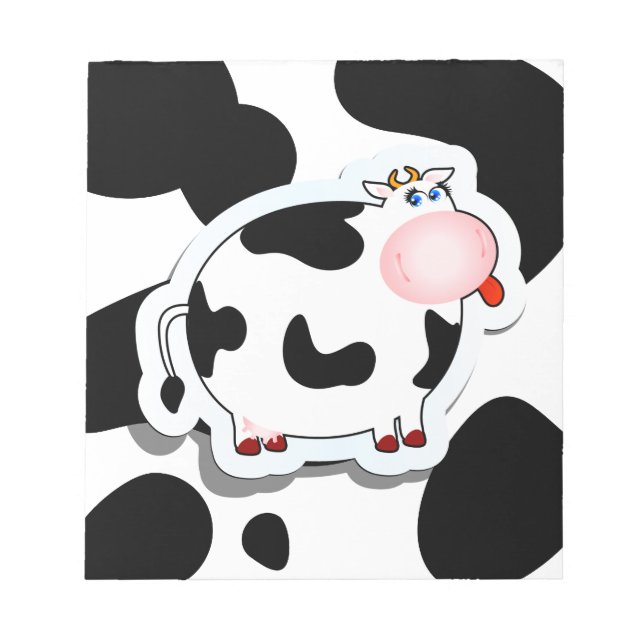 Vache de dessin animé, bloc-notes (Devant)