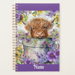 Vache de houblon personnalisée aux fleurs violette