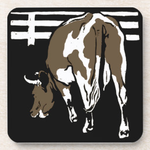 Vache de sciage victorienne sur Dessous de verre