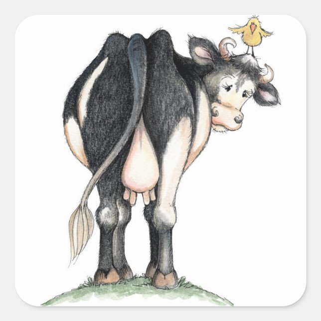 Vache derrière - Stickers (Devant)