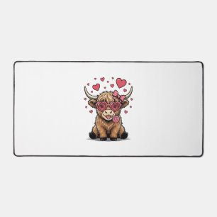Vache des Highlands mignonne Saint-Valentin lunett