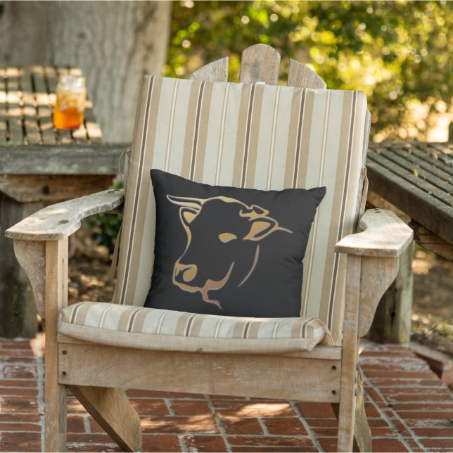 Vache d'or coussin noire, belle (Chaise)
