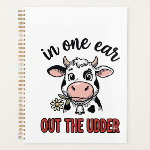 Vache drôle avec une oreille en moins Design de T-