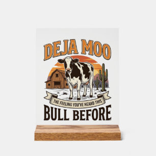 Vache drôle Deja Moo Création de chemise western v