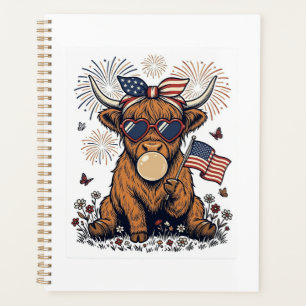 Vache écossaise patriotique Bubblegum Gravure vint